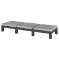 Chaise longue pliante en aluminium de piscine de rotin de PE avec le coussin